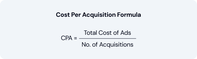cost per acquisition formula